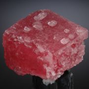 Rhodochrosite - rhomb habit - with Fluorite and Pyrite