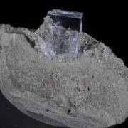 Fluorite -gem clear with Anhydrite crystal inclusions