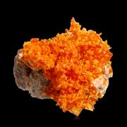 Wulfenite with Mimetite on Chrysocolla