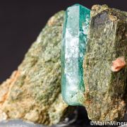 Apatite on Diopside (?)
