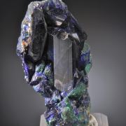 Azurite with minor Malachite