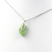 Raw Tsavorite Garnet Necklace. 9.28 ct.