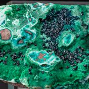 Cornetite on Malachite