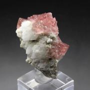 pink FLUORITE, K FELDSPAR var. ADULARIA