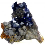 Azurite, goethite