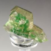 gem GARNET var. GROSSULAR with GREEN CHROMIAN PHANTOMS