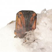 Brookite with Quartz