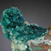 Rosasite with Calcite and Malachite