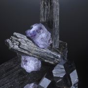 Fluorite on Schorl 