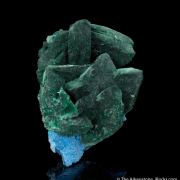 Malachite ps. Azurite on Plancheite (Illustrated!)