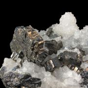 Bournonite and Quartz ps. Barite (mid-1800s)