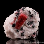 Rhodonite with Franklinite in Calcite