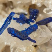 Azurite, Quartz, Fluorite