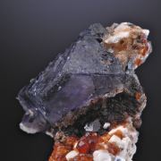 Fluorite and Spessartine w. Hyalite