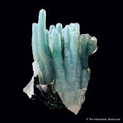 Quartz var. Chalcedony on Chrysocolla