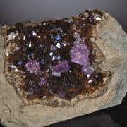 Fluorite - 2 generations, w. Calcite