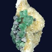 Fluorite and Galena on Quartz