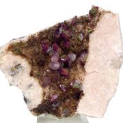 Roselite, goethite, calcite var. cobaltoan