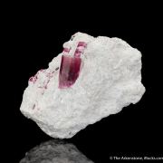 Beryl var. Red Beryl on Rhyolite