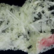Tetrahedrite and Rhodochrosite on Quartz