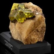 Large Sulphur Crystals on Aragonite