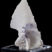 Quartz Epimorph ps. Calcite with Fluorite