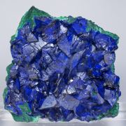 Azurite with Malachite