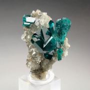 gem DIOPTASE bi-terminated, QUARTZ