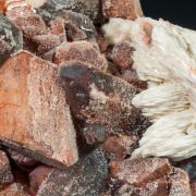 Microcline with Baryte and Quartz (variety smoky)