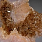 Eosphorite on Rose Quartz - ex Richard Gaines