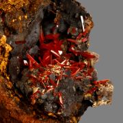 Crocoite on Goethite