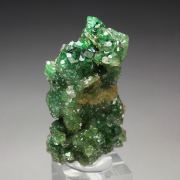 gem GARNET var. GROSSULAR with GREEN CHROMIAN PHANTOMS, PREHNITE
