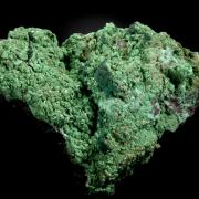 Olivenite (Zn-rich) with Malachite, Mottramite on Cuprite