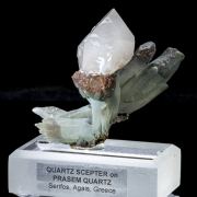 Scepter Quartz on Prase Quartz