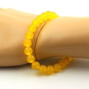 Yellow Agate Bracelet 8 mm Beads.