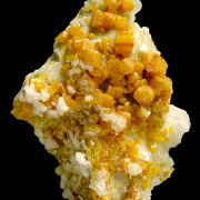Wulfenite, calcite