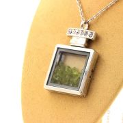 Raw Peridot necklace.