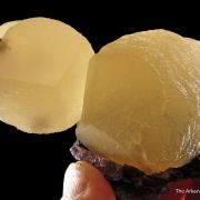 Calcite (fl) with Fluorite and Sphalerite