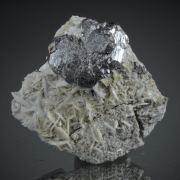 Bournonite on Barite - uncommon French locality