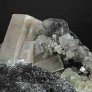 Apophyllite with Prehnite, Quartz (classic locale)