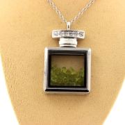 Raw Peridot necklace.