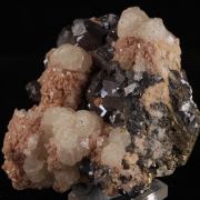 Rhodochrosite with Calcite and galena