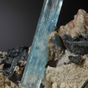 Beryl var Aquamarine with Schorl 