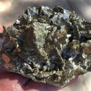 Pyrite with Calcite