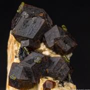 Andradite on Orthoclase