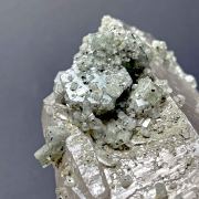 Apatite on quartz - Minas da Panasqueira, Covilha, Castelo Branco, Portugal