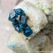 Boleite on Anglesite