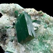 Dioptase, quartz, chrysocolla 
