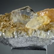 Beryl (Goshenite) with Scheelite and Muscovite