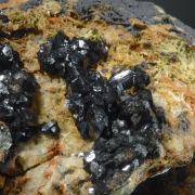 Olivenite with Chenevixite - vintage, antique